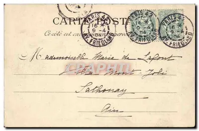 A Sena através de Paris — O Pont-Neuf no pequeno braço da Sena — L. J. & Cie, editor, Angoulême-Paris — Verso