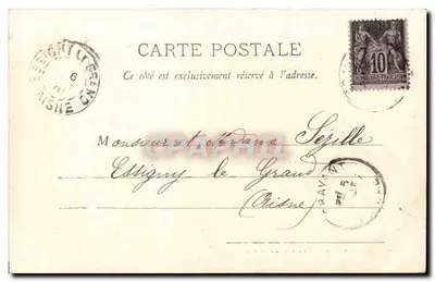 Nevers — Poort van Parijs en Kerk van Sint-Pieter — Lib. Th. Roglois, Nevers, n°11 — Achterkant