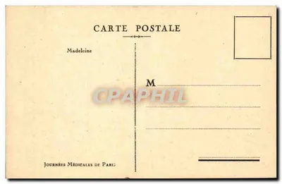 Palácio dos Congressos — Jornadas Médicas de Paris — Oferecido pelo Sr. Deschiens — Verso