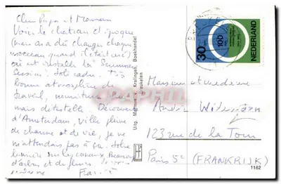 Breukelen, „Nijenrode“ — castelo sobre um canal com ponte — editor não identificado — Verso