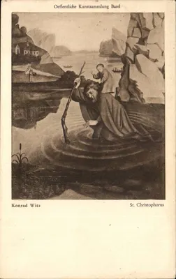São Cristóvão — pintura de Konrad Witz — Oeffentliche Kunstsammlung Basel