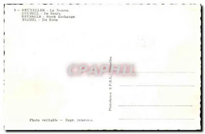 Bruxelas - A Bolsa — Photobron S.P.R.L. n°5 — Verso
