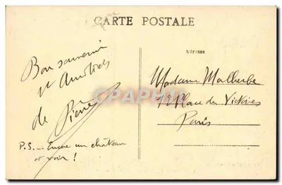 Castelo do Parc — Castelo de Châteauroux (Indre) — editor Gentilhomme Officier — Verso