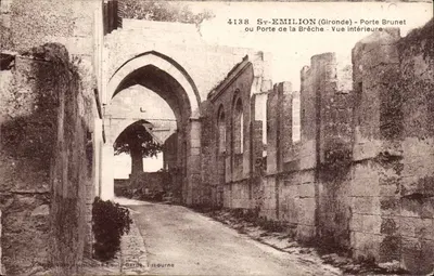 St-Émilion (Gironde) - Porta Brunet ou Porta da Breche - Vista interna