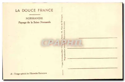 Igreja de campo — vista da Normandia — Les Éditions d'Art Yvon, Paris — Verso
