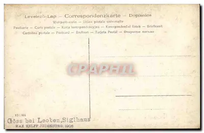 Młyn na skałach — widok z Güss — wydawca Goss bei Leoben, Siglhaus — Rewers