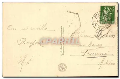 Panorama general con los estanques del Trocadéro — Exposición Internacional de París 1937 — n° 196 — Reverso