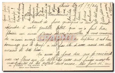 Paryż — Ogólny widok Seiny ku Charenton — wydawca Spółdzielnia Pamiątek Paryskich, nr 167 — Rewers