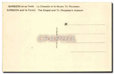 Barbizon i jego Las — Katedra i Muzeum Th. Rousseau — Wydawnictwo Barbizon — Rewers
