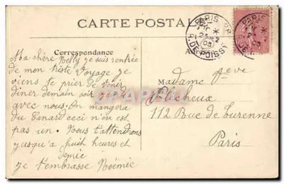 Paris — Visão da Cidade — L. J. & Cie, editor, Angoulême-Paris — Verso