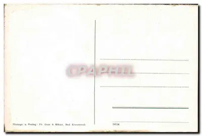 Radium-Solbad Kreuznach — Kurhaus e Palast-Hotel — Fotografia e Editora: Ph. Does & Böhne, Bad Kreuznach, n° 28116 — Verso
