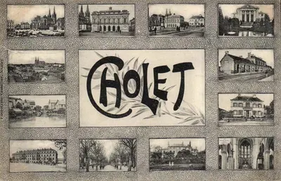Cholet — vista panorâmica e monumentos — editor não visível