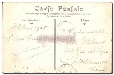Angers — Place du Ralliement, das Theater und die Rue Charrasse-Saint-Pierre — Verlag BIRAN — Rückseite