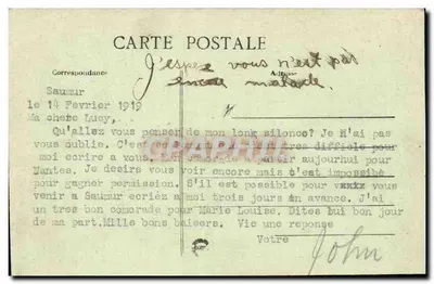 Saumur - O Bairro de Fenêt e o Castelo — Editor Robin, Saumur — Verso