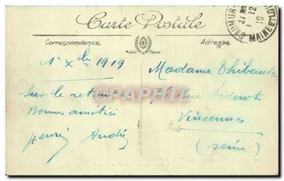 Saumur — Zamek, Katedra św. Piotra, Ratusz, widok z mostu Cessart — LL. — Rewers