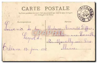 Mille Baisers — Carte postale illustrée — Éditeur : 10F 1152 — Verso