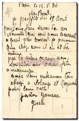 Kwiaty i kowadło — Szczęśliwego urodzin — Karta pocztowa — Rewers