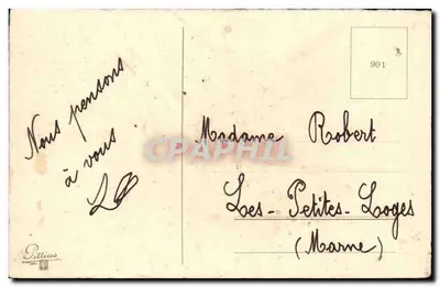 Bukiet tulipanów i fiołków — Pittinus — n° 901 — Rewers