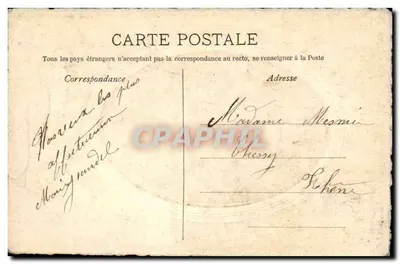 Mulher na floresta — carta de vœux — editor não visível — Verso