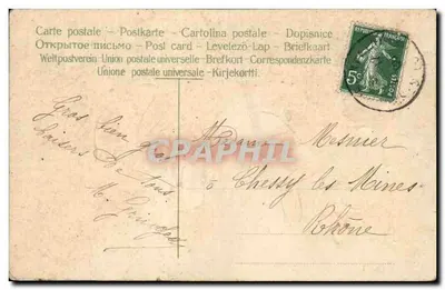 Mistral — Feliz Natal! — União Postal Universal — Verso
