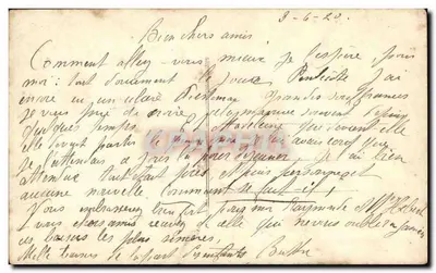 Jovem mulher sorridente — cartão de felicitações — La Favorite 879 — Verso