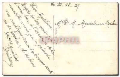 Zamieciony wiejski z pod nogami — Szczęśliwej Nowej Rocy 868 — M. 868 — Rewers