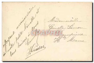 Joven mujer en vestido rosa — cumpleaños — DIX PARIS 1919 — Reverso