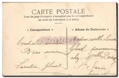 Enfant avec bouquet — Gage d'Amitié — éditeur 413 — Verso