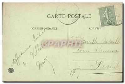 Zamek w Villedieu — Nowoczesny zamek w dolinie Indre, wieże z XV wieku — Wydawca O. L. LAMARCHE, nr 3203 — Rewers