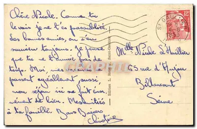 Rivarennes, przez Saint-Gaultier (Indre) — Zamek La Tour — Front na Creuse — Wydawnictwo L. Roux — Rewers