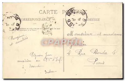 Issoudun Illustré — O Hotel das Postas e Telégrafos — editor Issoudun Illustré, n° de série não visível — Verso