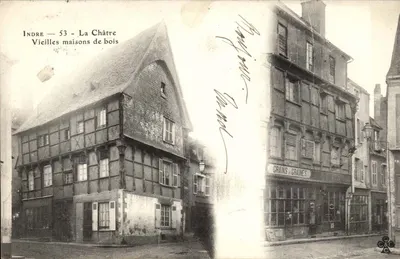 La Châtre — Velhas casas de madeira — Editor não identificado, número de série não visível