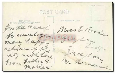 Bloemen voor een verjaardag — Greetings for Your Birthday — F 6/5 — Achterkant