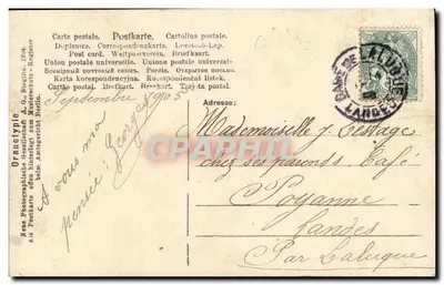 Joven mujer en vestido colorido — Studio Grancotypie, Stettin — Grancotypie A.G. Stettin — Reverso