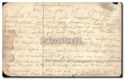 Criança em coroa de lilás — Sinal de afeto — editor não identificado — Verso