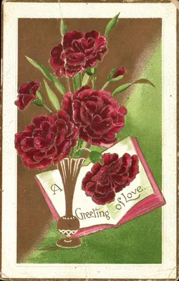 Flores de carmin — Um Cumprimento de Amor — impresso em Londres, série N° 368