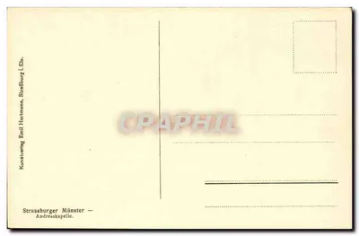Strasbourg — Klasztor Świętego Andrzeja — Andreas Kapelle — Wydawca: Emil Hartmann — Rewers