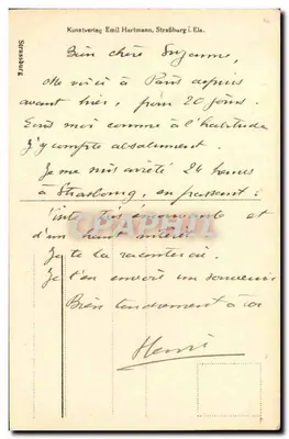 Strasburg — Katedra Najświętszej Trójcy — Kunstverlag Emil Hartmann, Strasbourg i. Els. — Rewers