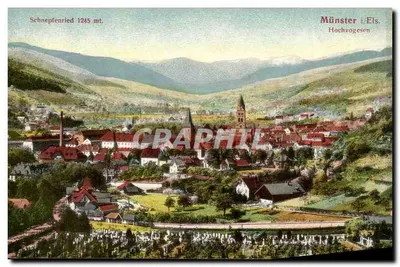 Münster i/Els. Hochvogesen — vista panorâmica com Schnepfenried 1245 mt. — editor não identificado