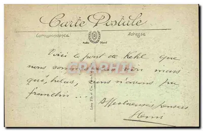 O Ponte de Kehl — I.L. — n°120 — Verso