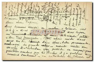 Colmar — Panorama i łańcuch Vosgów — LL. — Rewers