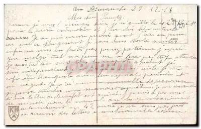 Aachen. Lousberg. — Widok na zamek na porośniętej wzgórzu — wydawca nieznany — Rewers