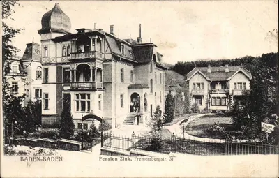 Baden-Baden — Pension Zink, Fremersbergstr. 31 — Kunzverlag, No. 835