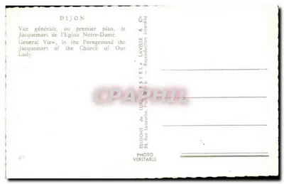 Dijon — Ogólny widok z kościołem Notre-Dame na pierwszym planie — Estel — Rewers
