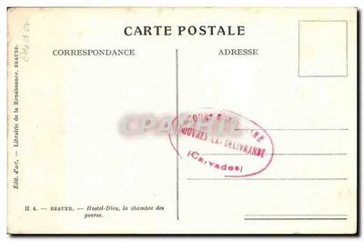 Hostel-Dieu, a câmara das pobres — Beaune — Édit. d'art, Librairie de la Renaissance — Verso
