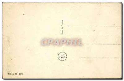 Nữ và cậu bé đang làm việc — cảnh hài hước — P.C. PARIS, bộ sưu tập M 110 — Mặt sau