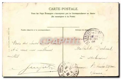 Caçadores na floresta — dois javalis atacam — editor R.P. Éditeurs, Paris, série 739 — Verso