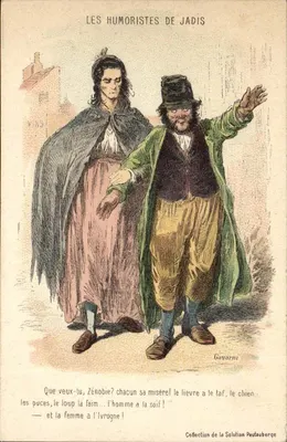 Os Humoristas de Antes — caricatura de Gavarni — Coleção da Solution Pautaubeerge