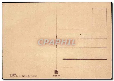 Kaptur Anjou — region Saumur — wydawca Imp. de France, nr 1256 W — Rewers