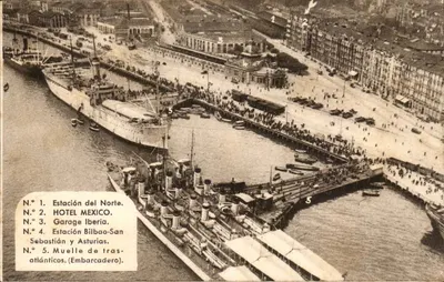 Bilbao Limanı — Bilbao Limanı ve liman tesislerinin hava görünümü — Yayımcı görünmüyor, seri numarası görünmüyor